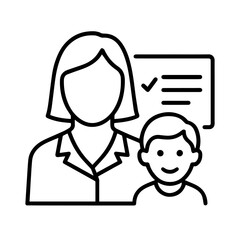 Icon man methodologist on white background vector
Vector line icon profession