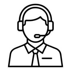 Man dispatcher icon on white background vector
Vector line profession icon