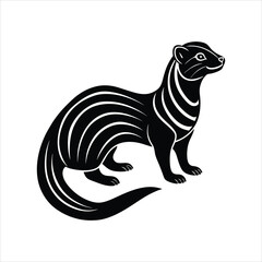 Vector Mongoose Silhouette Graphic Isolated Design