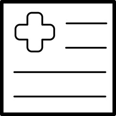 Obraz premium Medical record document icon