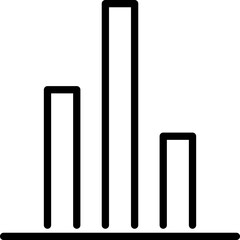 Bar chart line icon