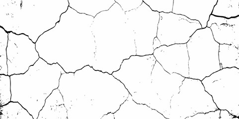 Dust or old grunge concrete building damaged grunge wall black and white texture effect white background.