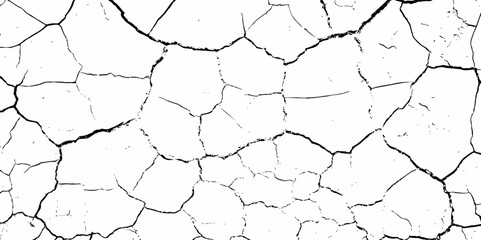 Dust or old grunge concrete building damaged grunge wall black and white texture effect white background.