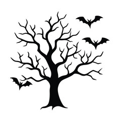 halloween silhouette of a tree
