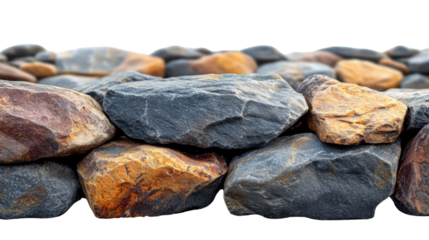 Stone rock material isolated on transparent background with realistic texture and natural surface details. Ideal for 3D modeling, game design, architectural renderings, and digital environment creatio