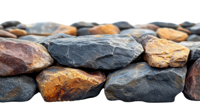 Stone rock material isolated on transparent background with realistic texture and natural surface details. Ideal for 3D modeling, game design, architectural renderings, and digital environment creatio
