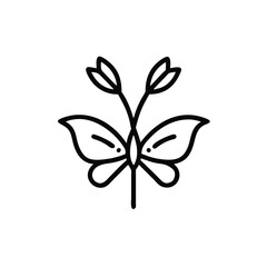 butterfly icon vector illustration