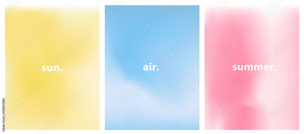 Aufkleber vector illustration features abstract, soft gradient backgrounds in pastel tones. the style is moder