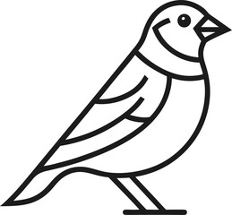 goldfinch outline icon on transparent background