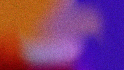 Red coral fire orange yellow gold white pink lilac purple violet blue abstract background. Color gradient ombre blur. Rough grain noise.