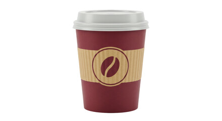 Isolated Coffee Cup with Lid