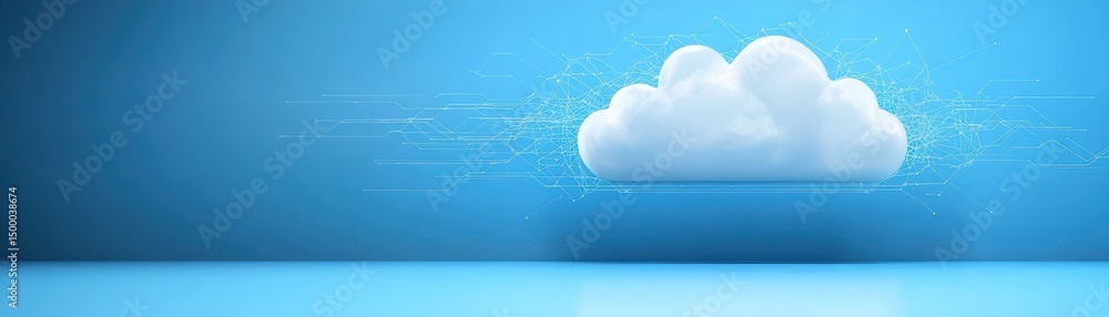 Poster global cloud network infrastructure connecting data centers for seamless transfer and enhanced secur