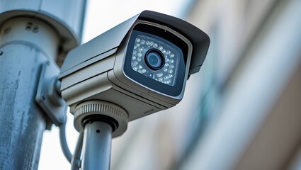 camera mounted on a pole outside, surveillance camera, security camera photo, security camera footage, cctv camera footage, security camera, low angle camera view