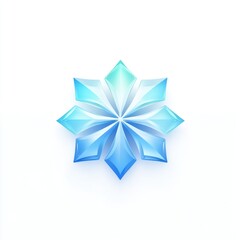 Light-blue, glassy, starburst design