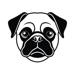 pug dog head