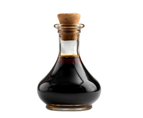 Bottle of Balsamic Vinegar with Cork Stopper