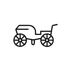 vintage carriage on white background