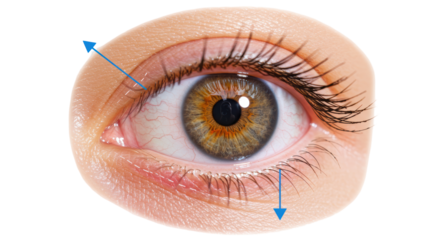 Isolated Eye with Arrows