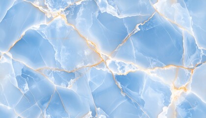 Fototapeta premium エレガントなブルーオニックス×ゴールドラインElegant Blue Onyx with Gold Line Accents
