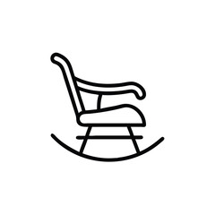 rocking chair isolated on white