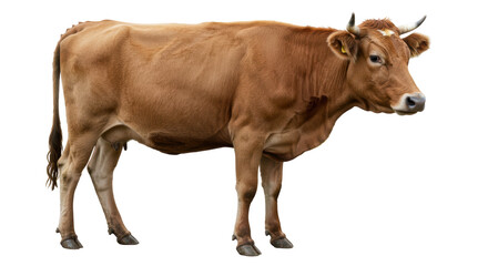 Isolated Brown Cow