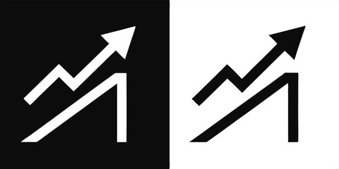 Red background 3D business growth arrow graph depicting market success and financial achievement