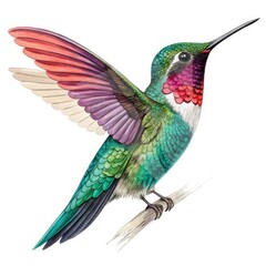 Fototapeta premium hummingbird on white background