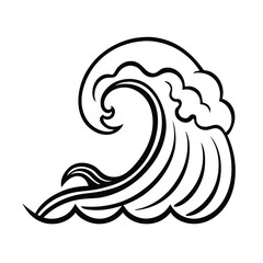 Naklejka premium retro sea wave