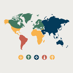 World Map of Religious Distribution