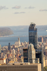 Stunning Aerial Perspective of Midtown Skyscrapers, Capturing the Heart of Manhattan