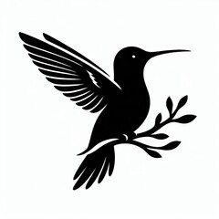 Obraz premium Hummingbird Silhouette