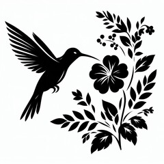 Obraz premium Hummingbird Silhouette