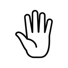 Obraz premium Stop Hand Icon (raised palm gesture)