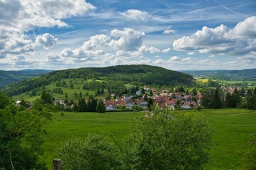 Obraz premium Landschaft bei Rotterode in Thüringen