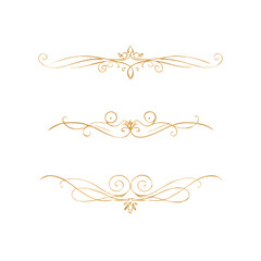 Hand drawn text dividers and graphic elements. Vector floral designs. Vintage ornament divider set.Hand drawn border collection for invitation,poster,banner.Retro decoration vector collection
