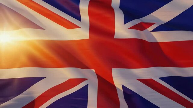 Background of waving UK flag