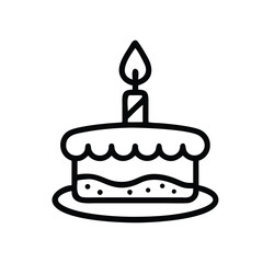 birthday cake vector illustration