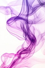 Naklejka premium Purple and pink smoke swirls against white