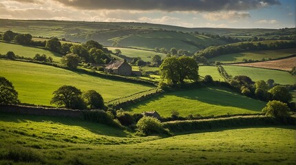 A majestic English countryside vista