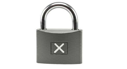 Isolated Padlock with Cross