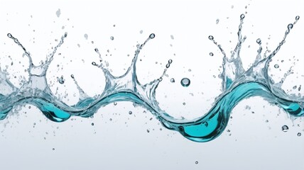 Dynamic Water Splash Crystal Clear Aqua Flowing