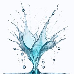 Obraz premium Stunning Water Splash Abstract Blue Liquid Burst, High-Resolution Image