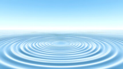 Abstract Water Ripples: Serene Blue Concentric Circles Background