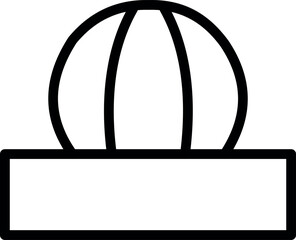 simple outline cactus icon for desert and botanical design