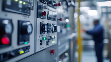 Control Panel in Industrial Facility