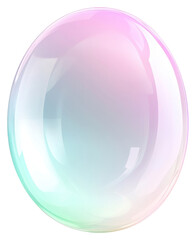 Obraz premium PNG Soap bubble oval shape illustration pastel colors.