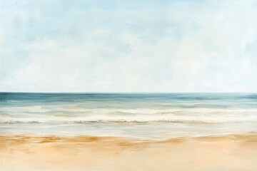 Fototapeta premium Coastal landscape, soft pastel colors