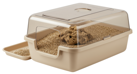 Isolated Cat Litter Box