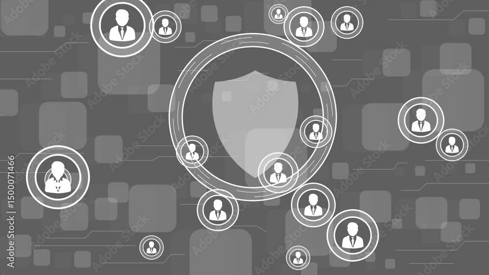 Poster button web shield security virus business icon and technology background.