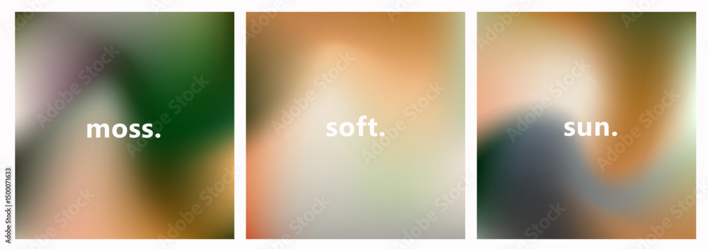 Aufkleber soft, vibrant gradients blend smoothly in this vector illustration. the image features a blurred, dr